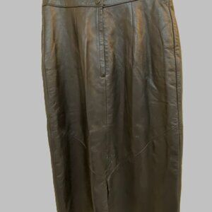 Black Danier Leather Skirt